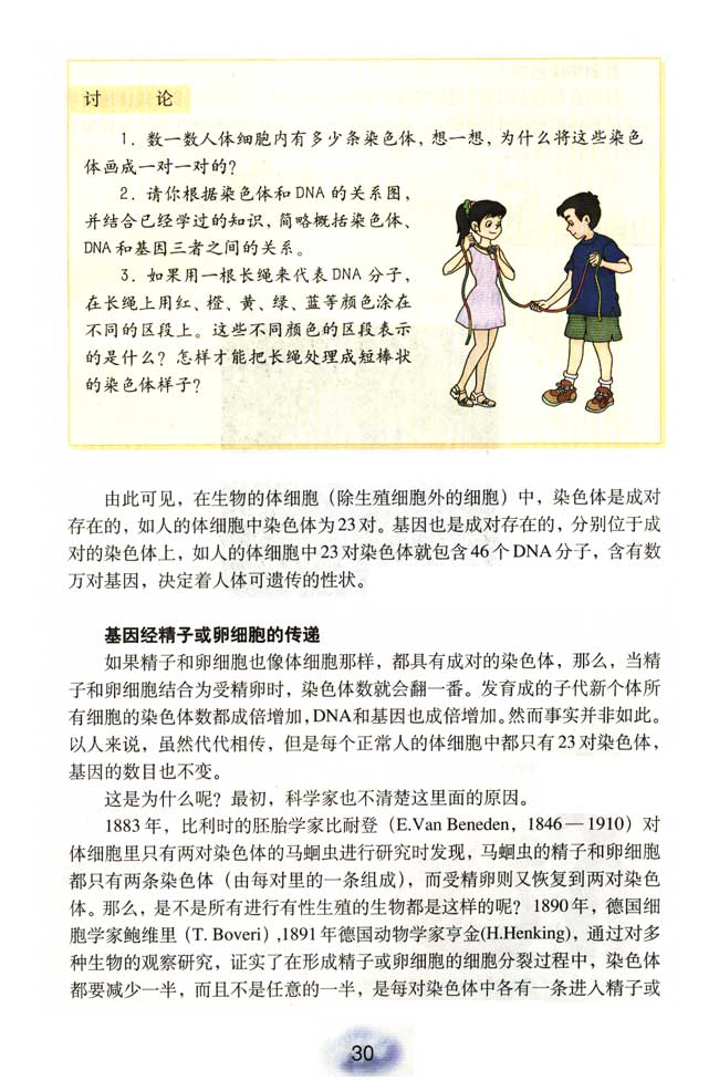 第二节 基因在亲子代间的传递(第28页)