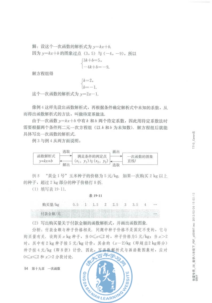 19.2 一次函数(第94页)