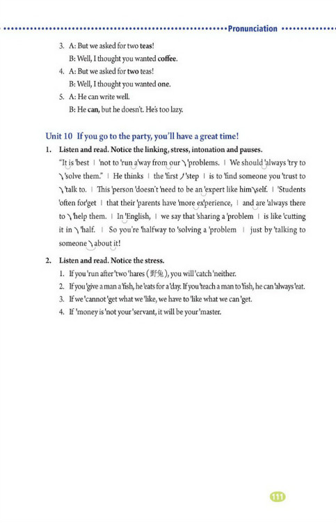 Pronunciation(第111页)