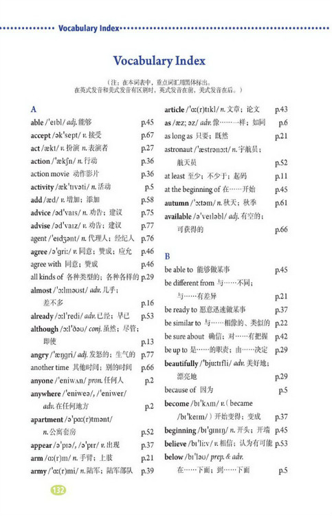 Vocabulary Index(第132页)