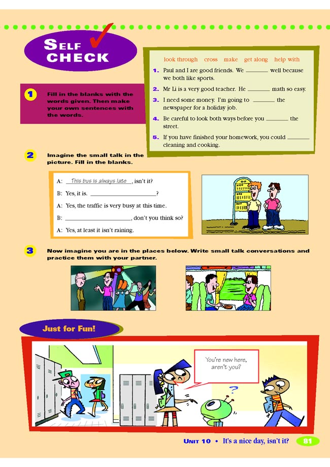 Unit 10 It’s a nice day, isn’t it?(第81页)