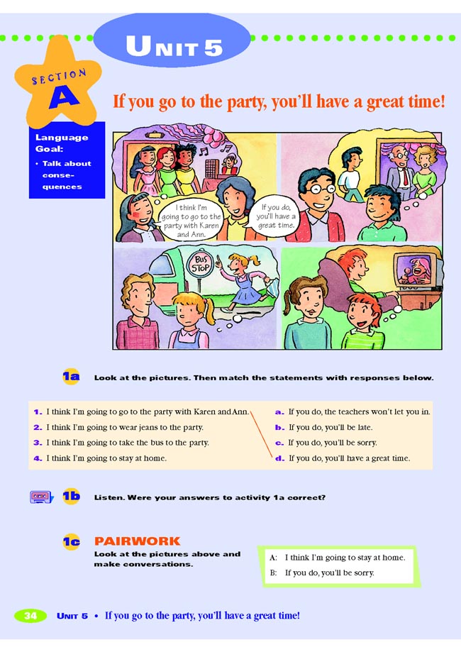 Unit 5 If you go to the party, you’ll have a great time!(第34页)