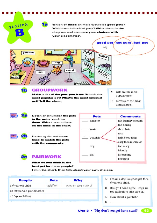 Unit 8 Why don’t you get her a scarf?(第63页)