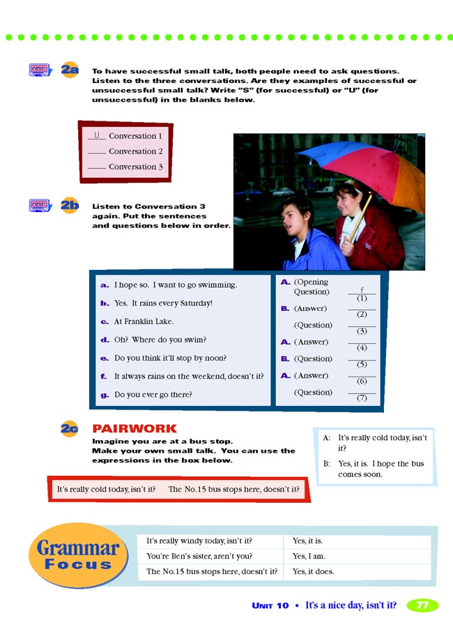 Unit 10 It’s a nice day, isn’t it?(第77页)