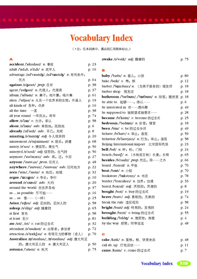 Words and Expressions in Each Unit(第109页)