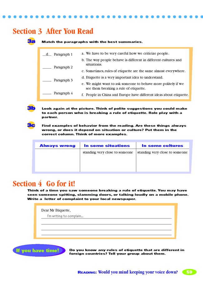 Unit 7 Would you mind turning down the music?(第59页)