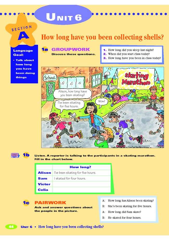 Unit 6 How long have you been collecting shells?(第44页)