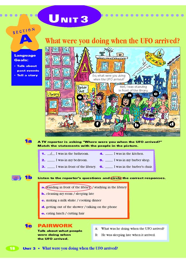 Unit 3 What were you doing when the UFO arrived?(第18页)