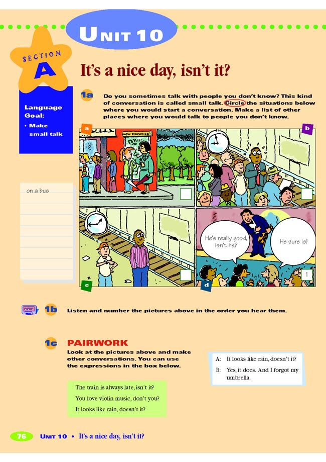 Unit 10 It’s a nice day, isn’t it?(第76页)