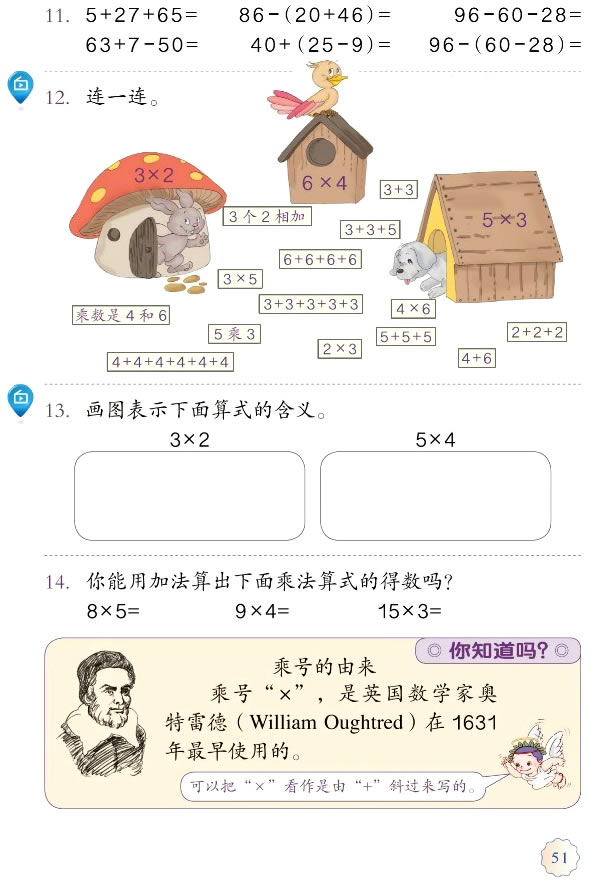 4 表内乘法（一）(第51页)