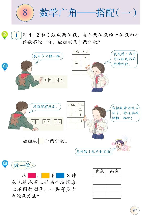 8 数学广角 搭配（一）(第97页)