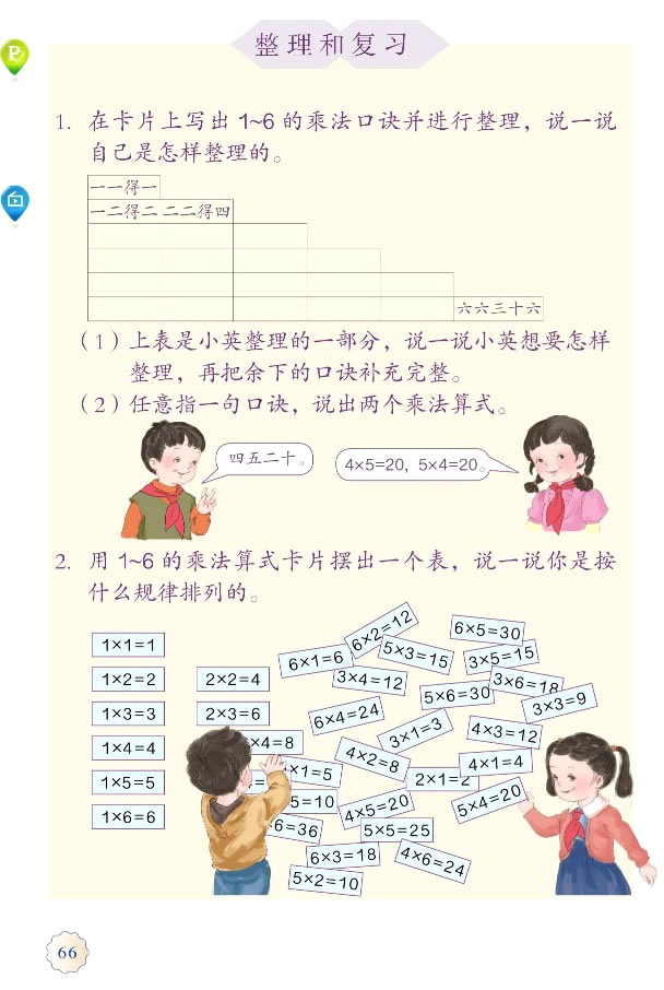 4 表内乘法（一）(第66页)