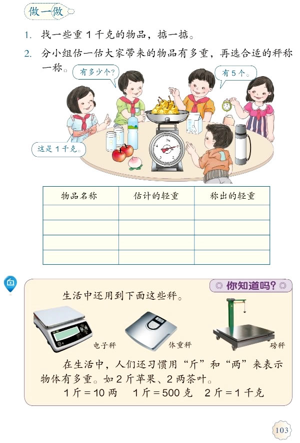 8 克和千克(第102页)