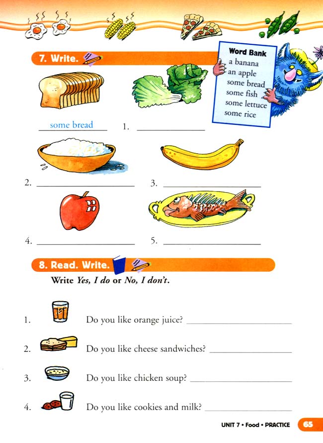 unit 7 Food(第65页)