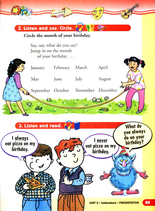 unit 9 Celebrations(第83页)
