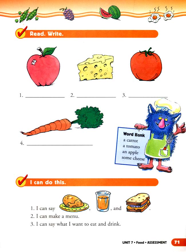unit 7 Food(第71页)