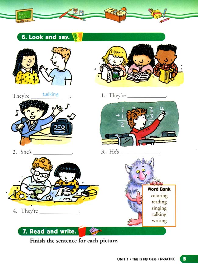 unit 1 This Is My Class(第5页)