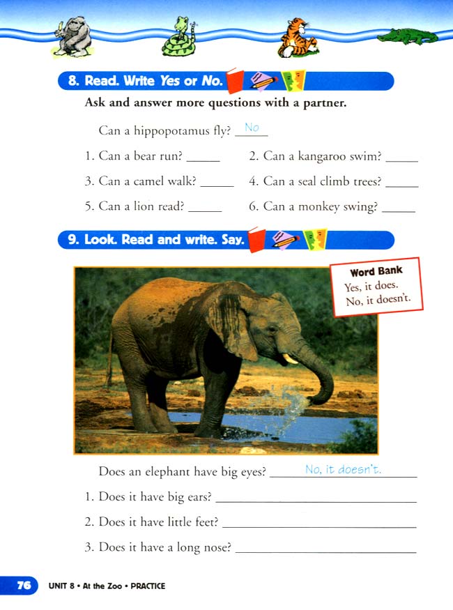 unit 8 At the Zoo(第76页)