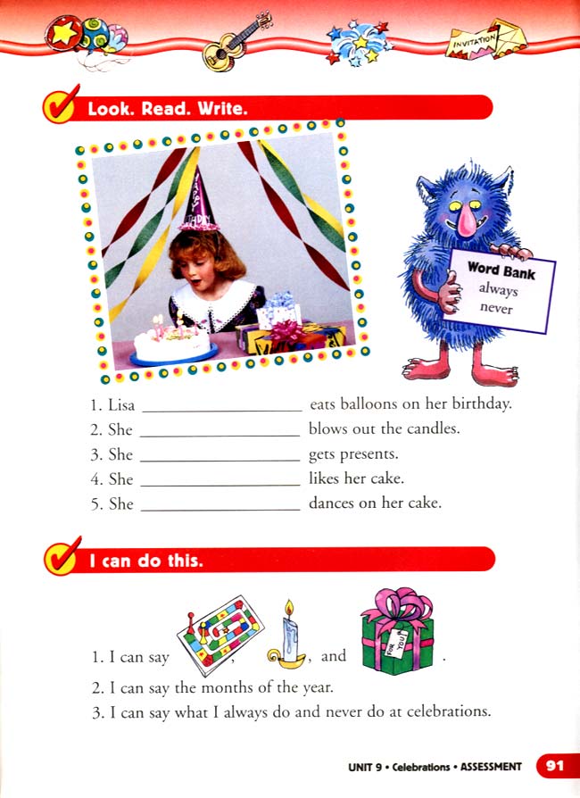 unit 9 Celebrations(第91页)