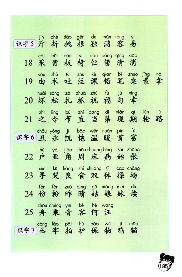 生字表（二）(第185页)