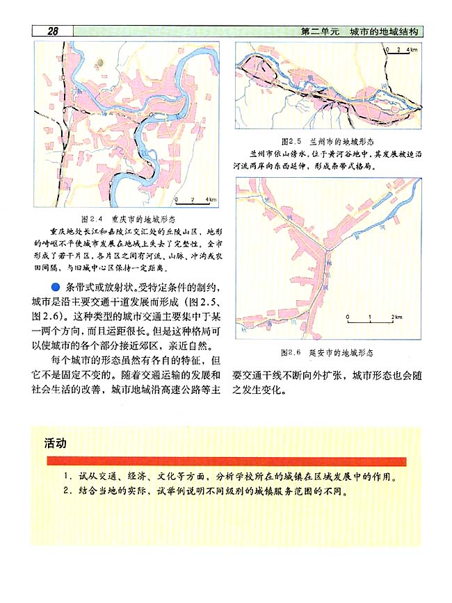 2．1 城市的作用与形态(第28页)
