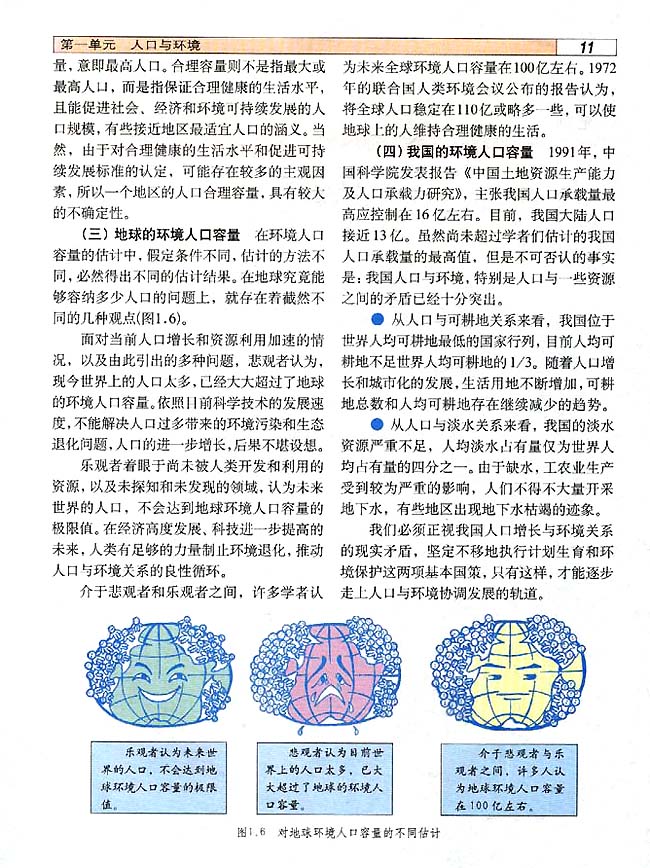 1．3 环境人口容量(第11页)
