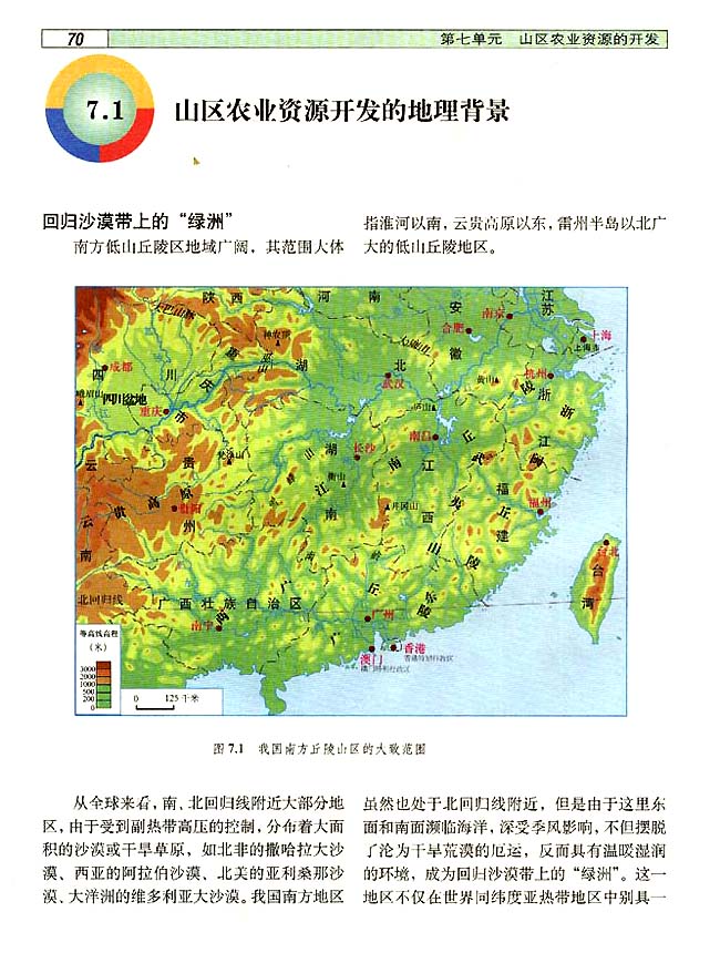 7．1 山区农业资源开发的地理背景(第70页)