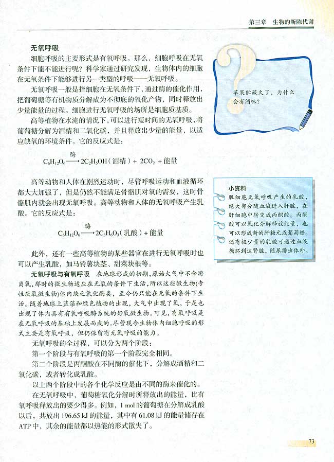 第七节 细胞呼吸(第73页)