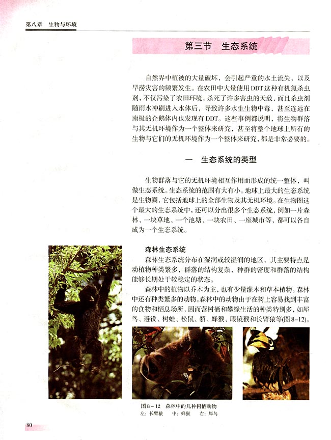 一 生态系统的类型(第80页)
