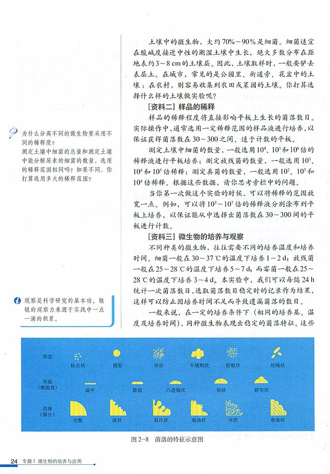 课题2 土壤中分解尿素的细菌的分离与计数(第24页)