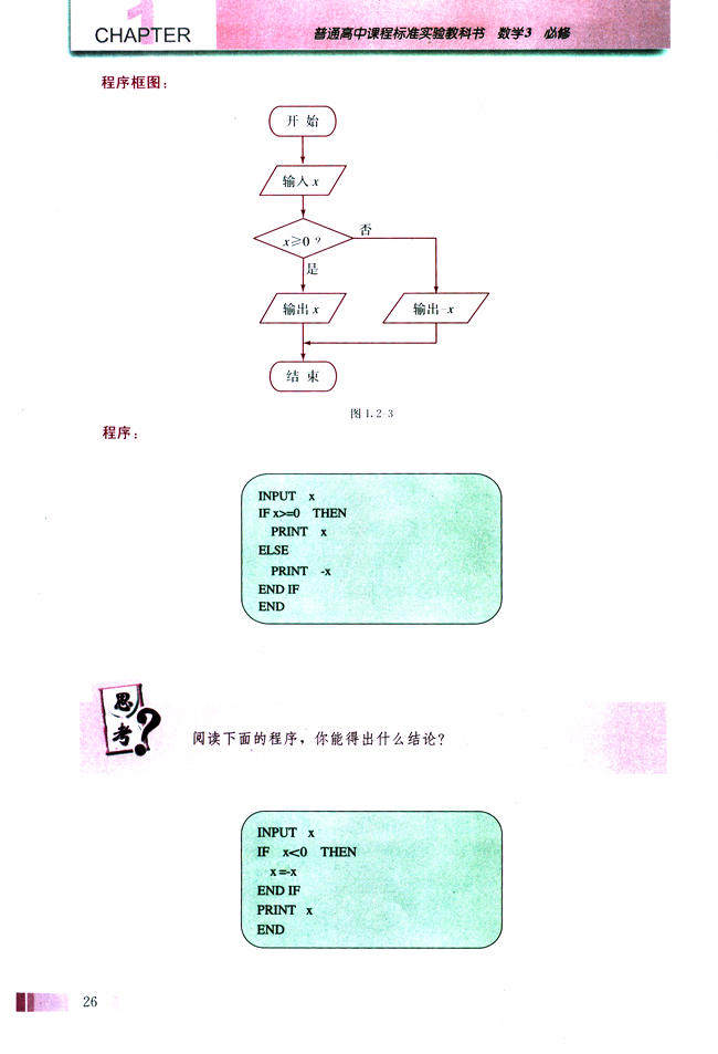 1.2 基本算法语句(第26页)