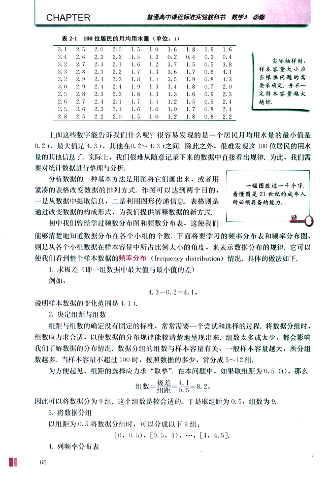 2.2 用样本估计总体(第66页)