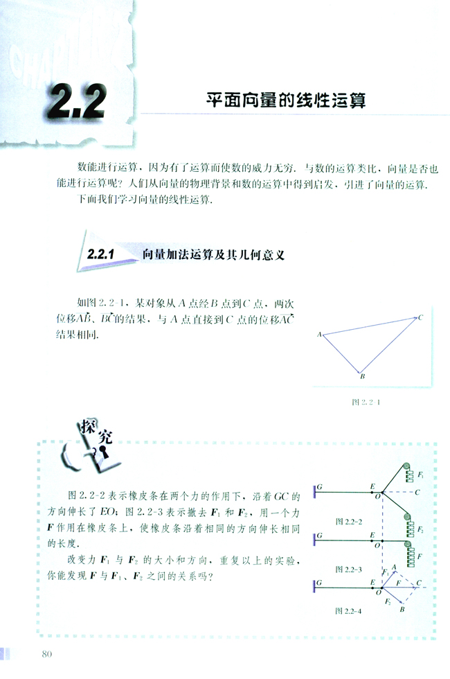 2.2 平面向量的线性运算(第80页)