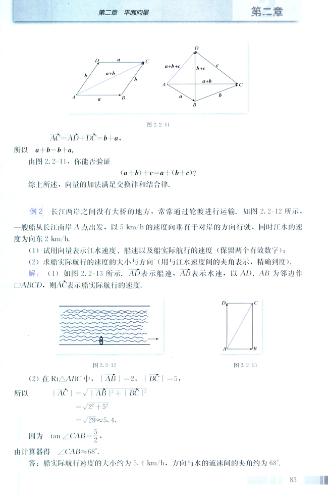 2.2 平面向量的线性运算(第83页)