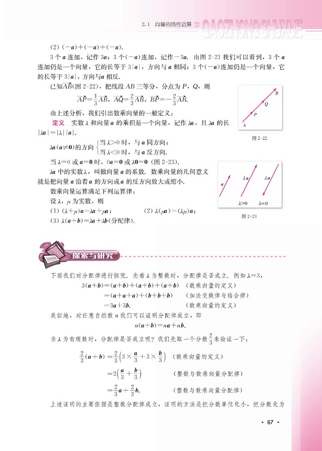 2.1.4 数乘向量(第87页)