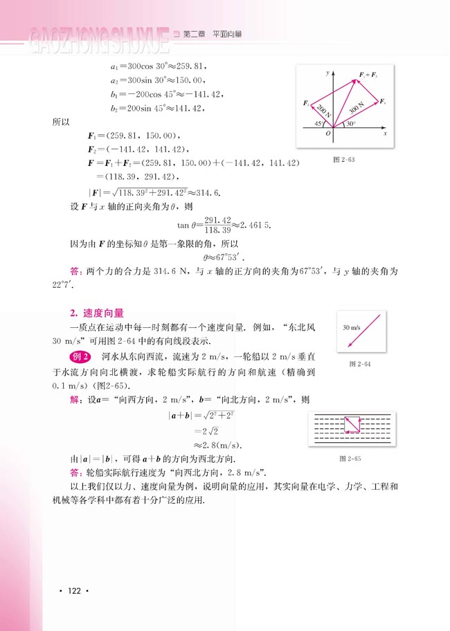 2.4.2 向量在物理中的应用(第122页)