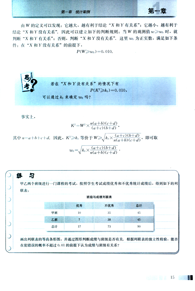 1.2 独立性检验的基本思想及其初步应用(第15页)