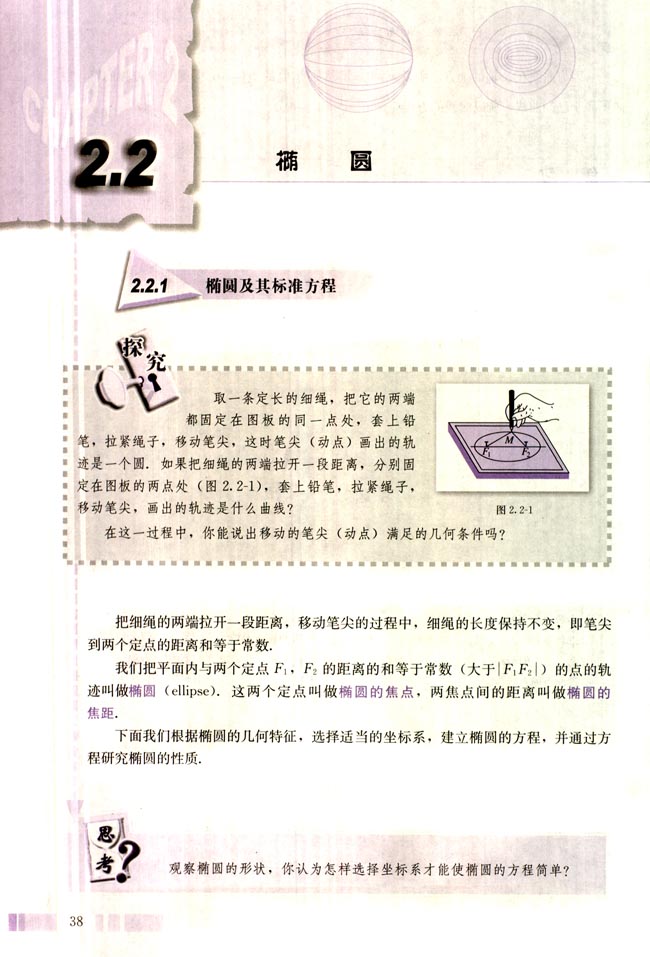 2.2 椭圆(第38页)