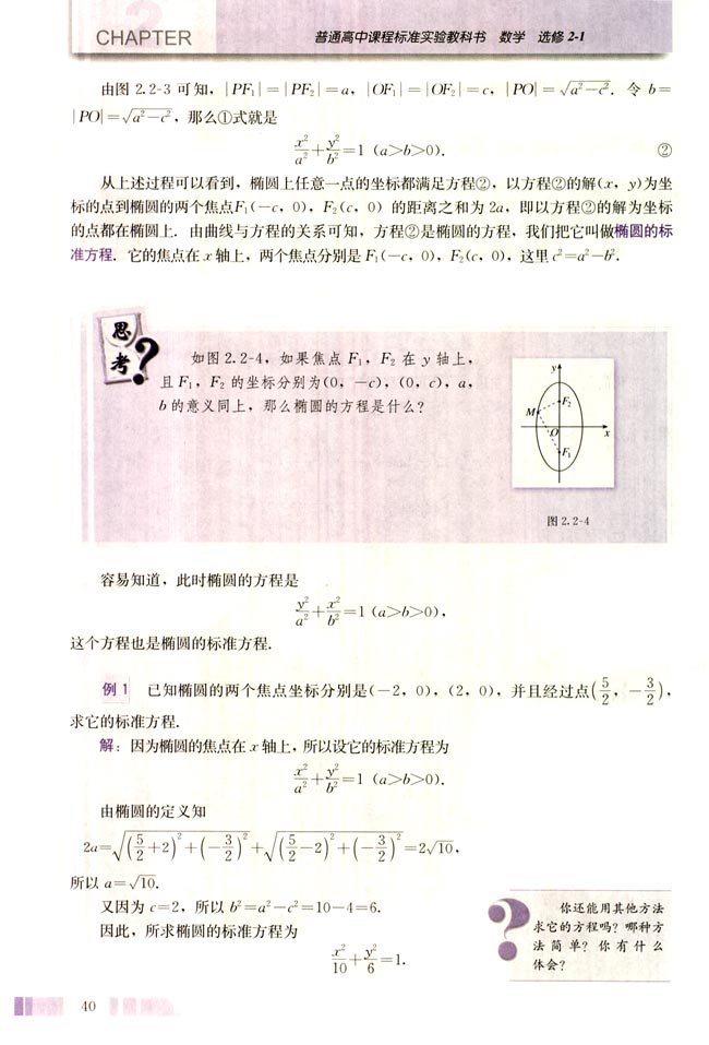 2.2 椭圆(第40页)