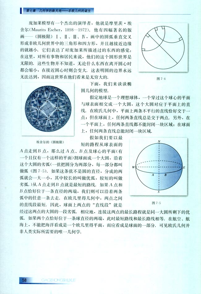 7.2 新奇的非欧几何世界(第58页)