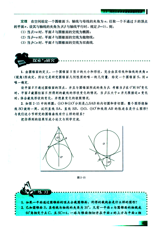2.2.3 圆锥面及其内切球(第47页)
