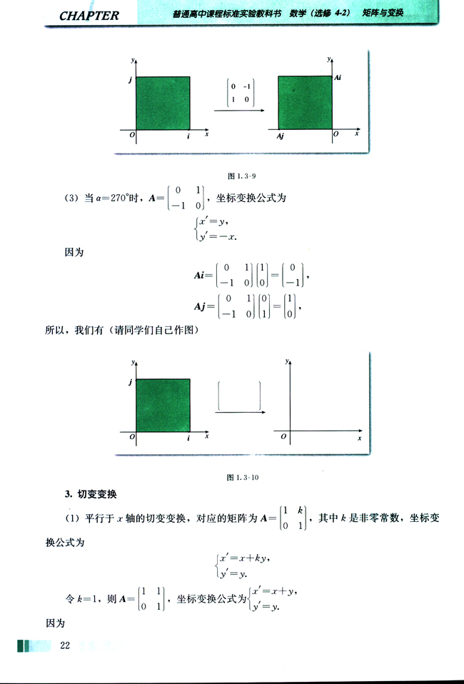 （二）一些重要线性变换对单位正方形区域的作用(第22页)