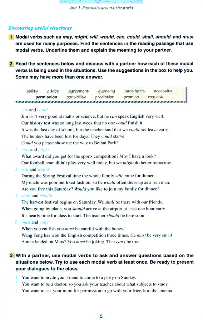 Unit 1 Festivals around the world(第5页)