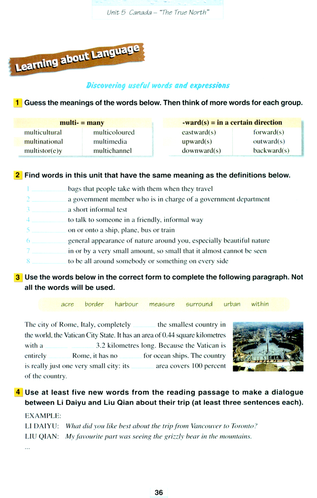 Unit 5 Canada ―“The True North”(第36页)
