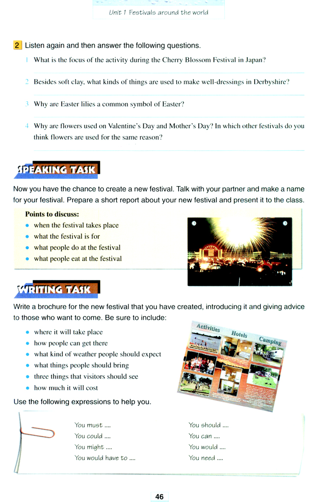 Unit 1 Festivals around the world(第46页)