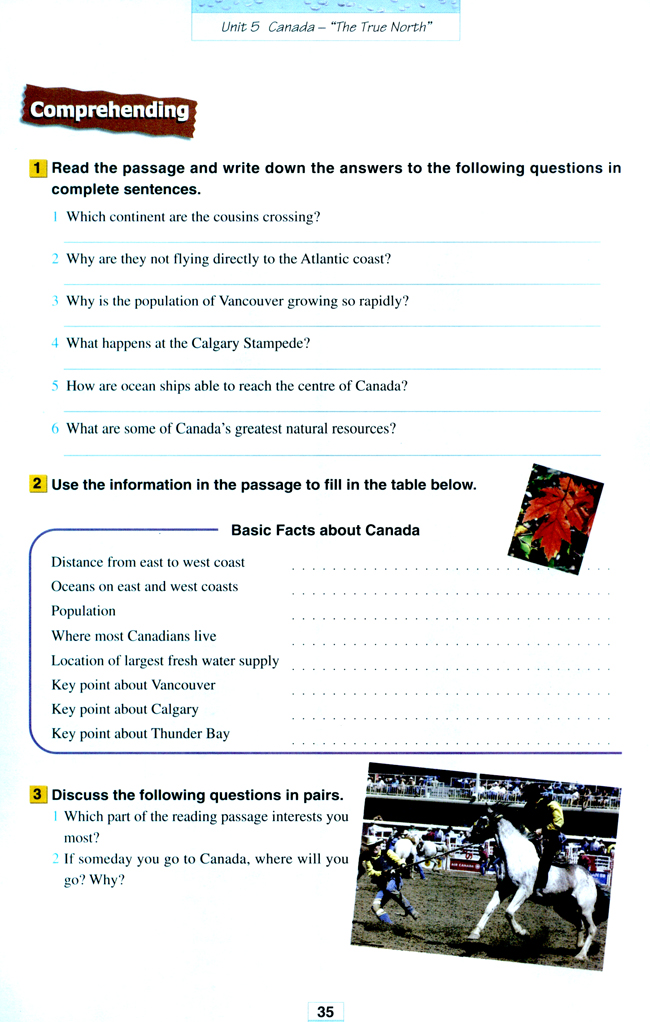 Unit 5 Canada ―“The True North”(第35页)