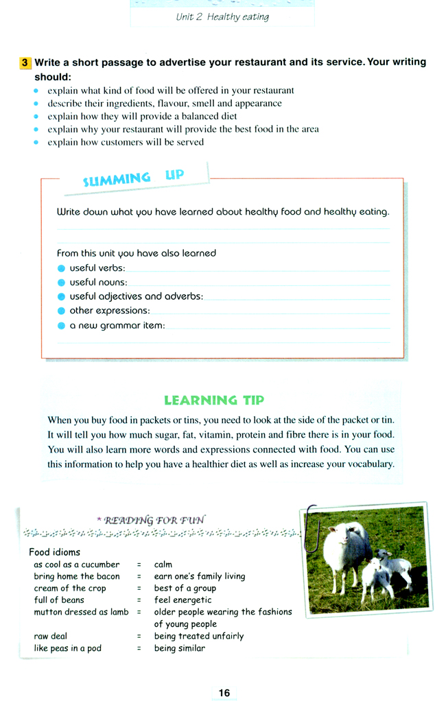 Unit 2 Healthy eating(第16页)