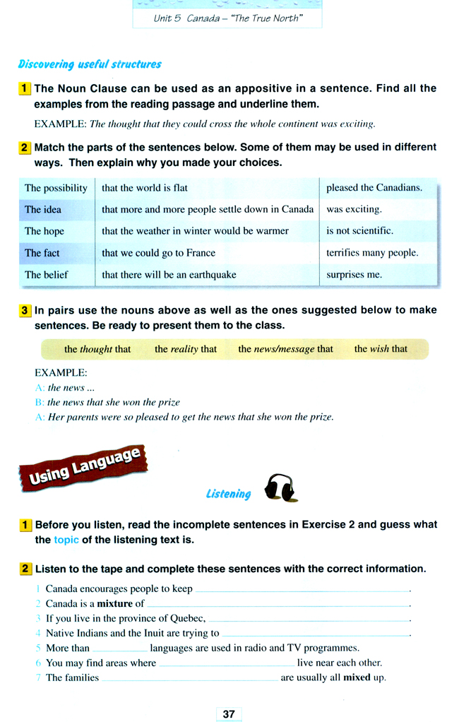 Unit 5 Canada ―“The True North”(第37页)