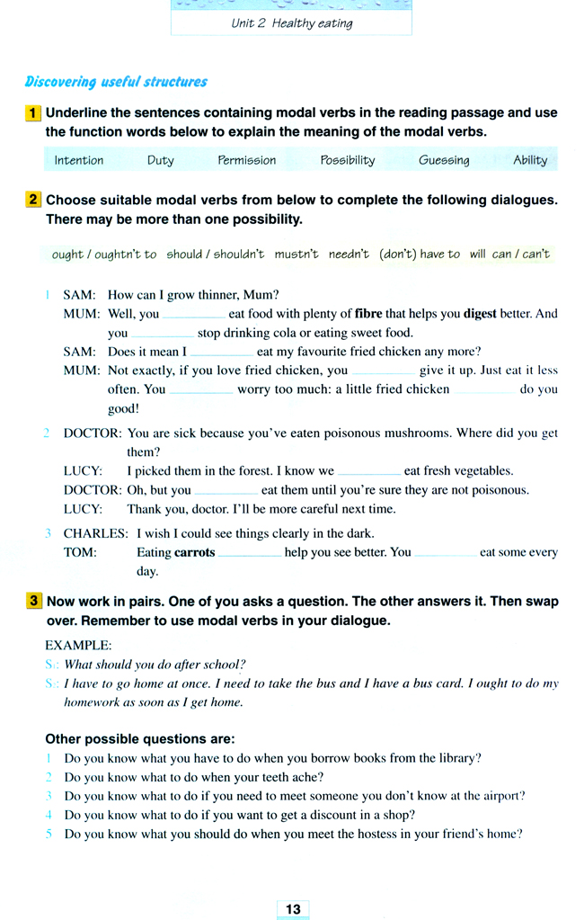 Unit 2 Healthy eating(第13页)