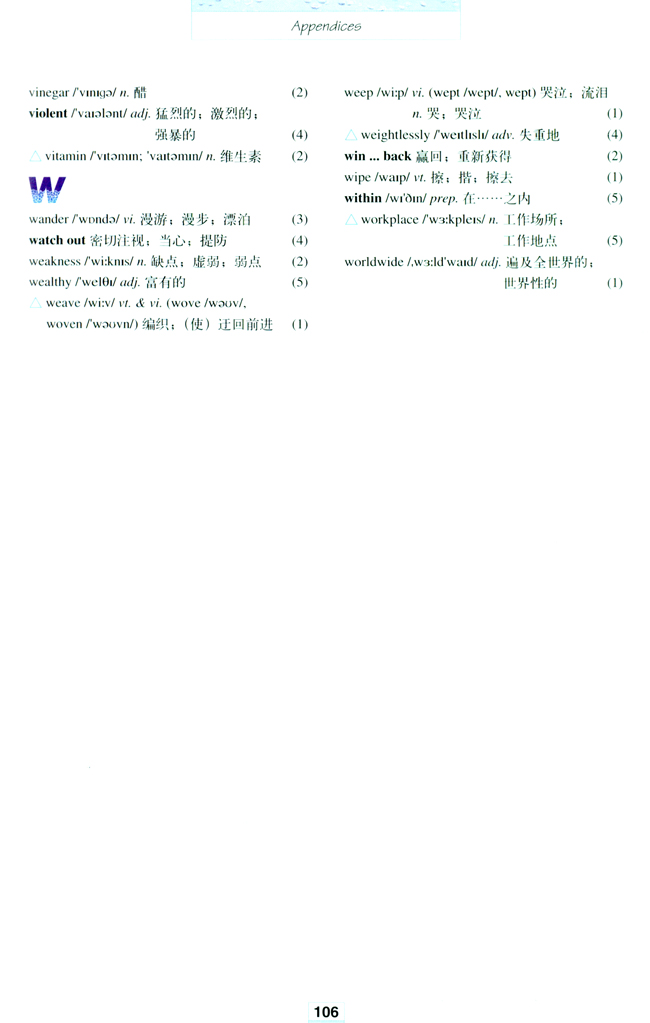 Vocabulary(第106页)